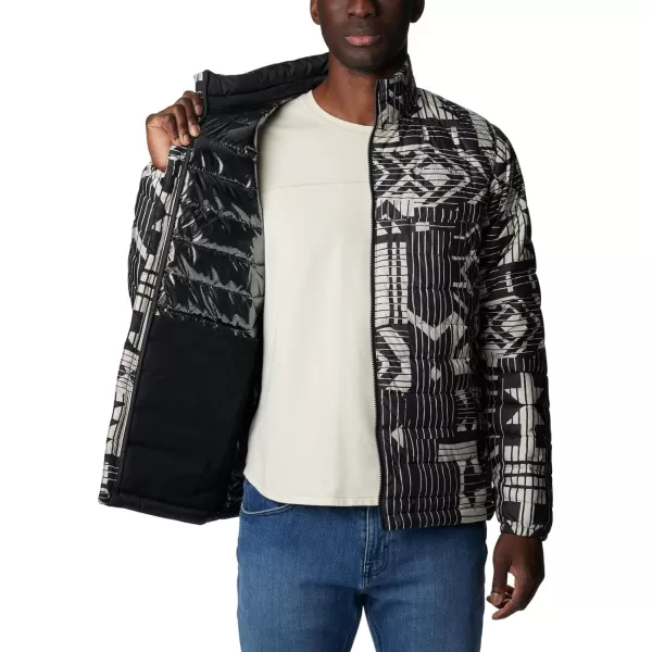 Columbia Mens Powder Lite JacketBlack Passages Print