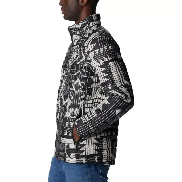 Columbia Mens Powder Lite JacketBlack Passages Print