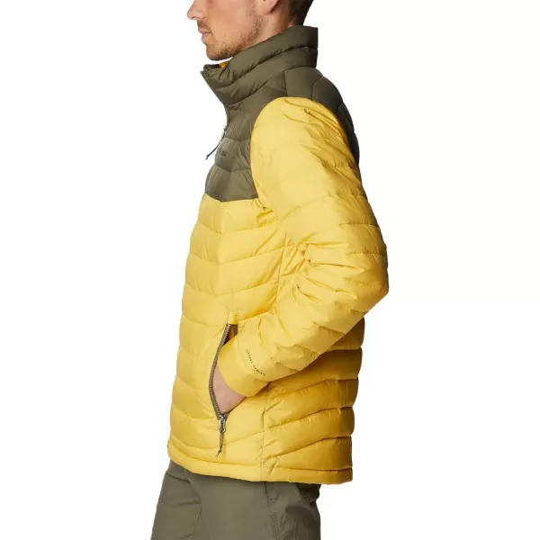 Columbia Mens Powder Lite JacketGolden NuggetStone Green