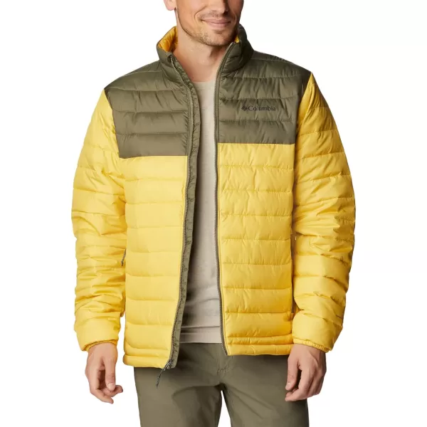 Columbia Mens Powder Lite JacketGolden NuggetStone Green