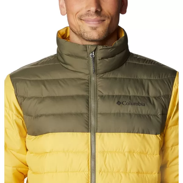 Columbia Mens Powder Lite JacketGolden NuggetStone Green