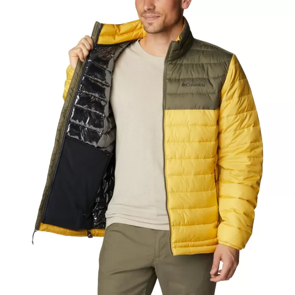 Columbia Mens Powder Lite JacketGolden NuggetStone Green