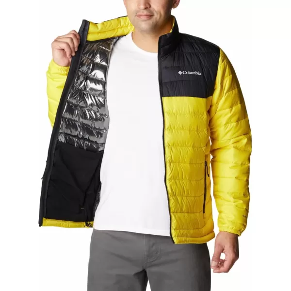 Columbia Mens Powder Lite JacketLaser LemonBlack