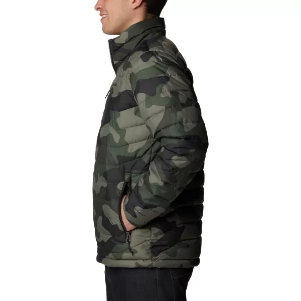 Columbia Mens Powder Lite JacketStone Green Mod Camo Print