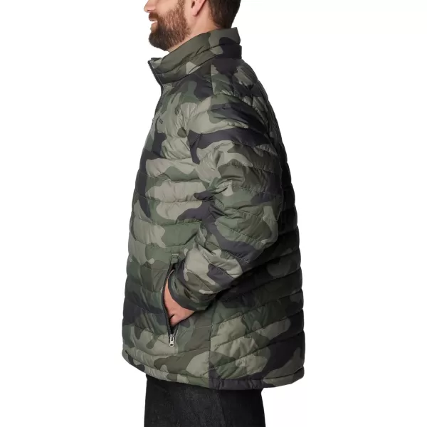 Columbia Mens Powder Lite JacketStone Green Mod Camo Print