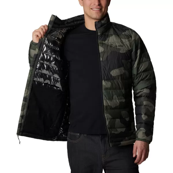 Columbia Mens Powder Lite JacketStone Green Mod Camo Print