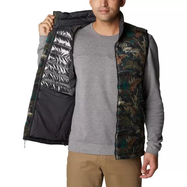 Columbia Mens Powder Lite VestSpruce North Woods Print