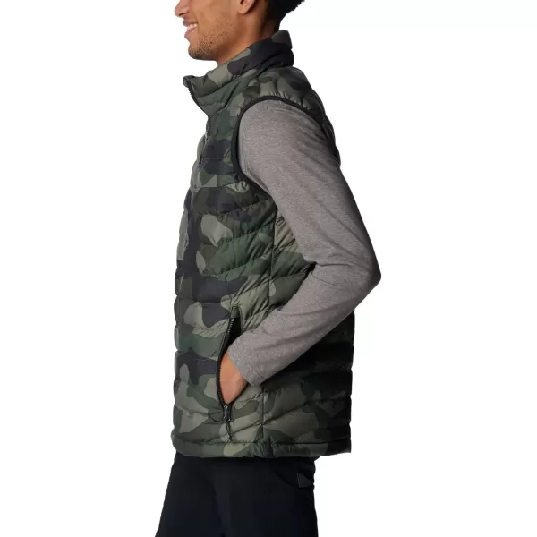 Columbia Mens Powder Lite VestStone Green Mod Camo Print