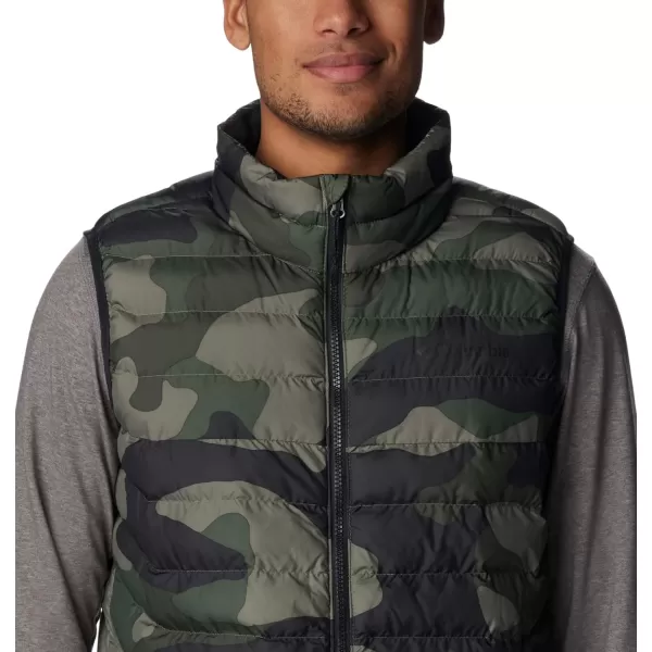 Columbia Mens Powder Lite VestStone Green Mod Camo Print