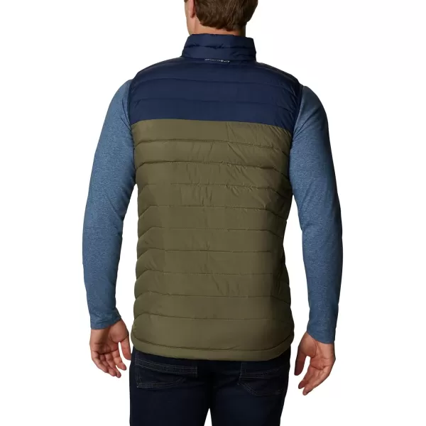 Columbia Mens Powder Lite VestStone GreenCollegiate Navy