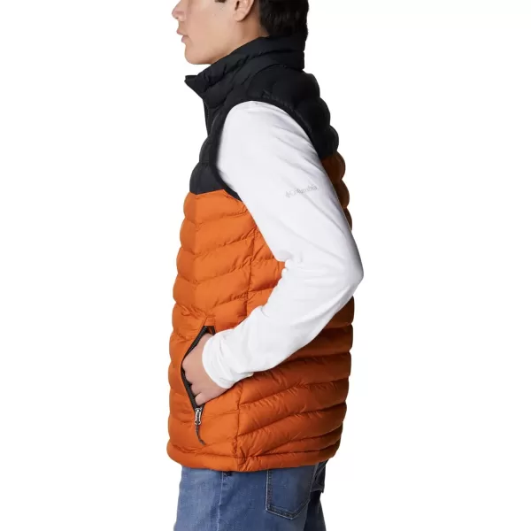 Columbia Mens Powder Lite VestWarm CopperBlack