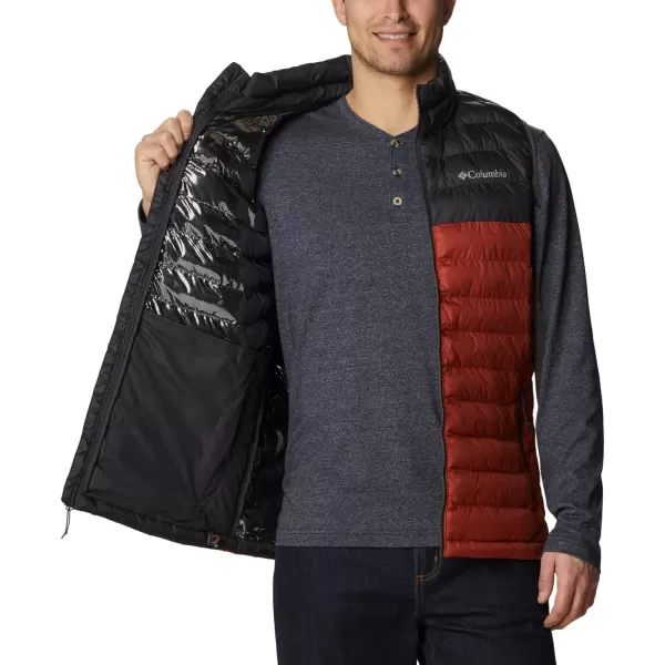 Columbia Mens Powder Lite VestWarp Red  Shark