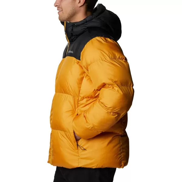 Columbia Mens Puffect Hooded JacketRaw Honey Shark