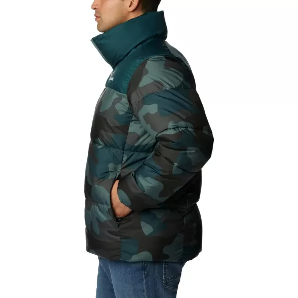 Columbia Mens Puffect Ii JacketMetal Mod Camo Print Night Wave