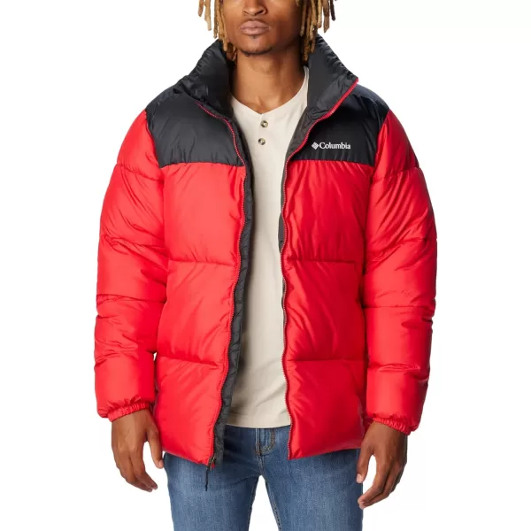 Columbia Mens Puffect Ii JacketMountain Red Black