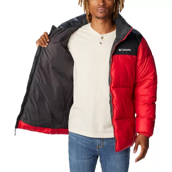 Columbia Mens Puffect Ii JacketMountain Red Black