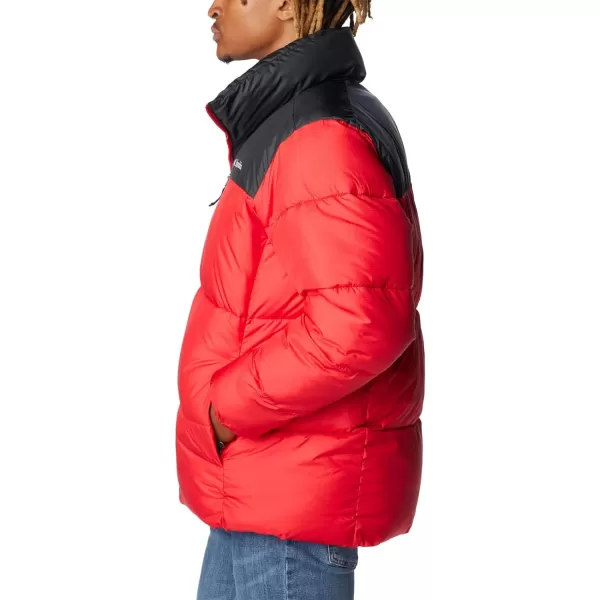 Columbia Mens Puffect Ii JacketMountain Red Black