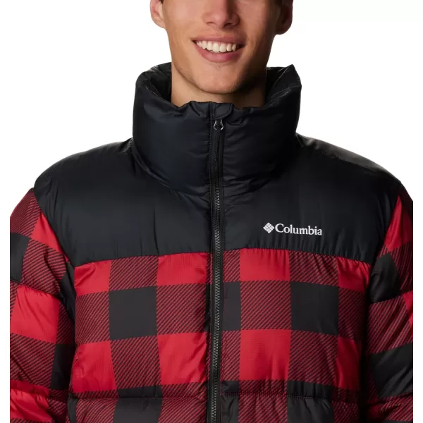 Columbia Mens Puffect Ii JacketMountain Red Check Print Black