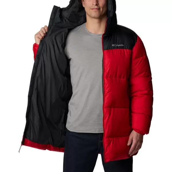 Columbia Mens Puffect ParkaMountain Red Black