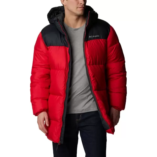 Columbia Mens Puffect ParkaMountain Red Black