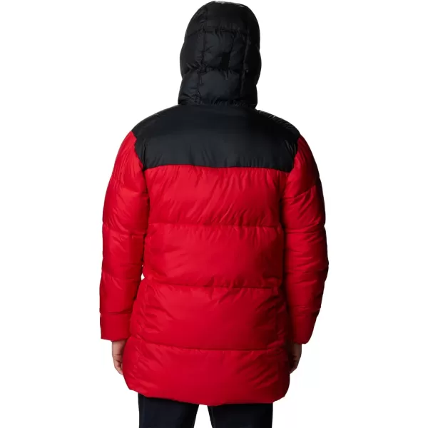 Columbia Mens Puffect ParkaMountain Red Black