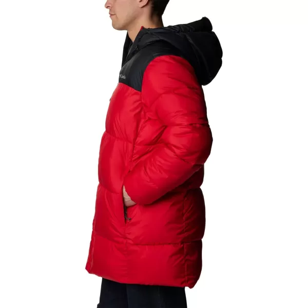 Columbia Mens Puffect ParkaMountain Red Black