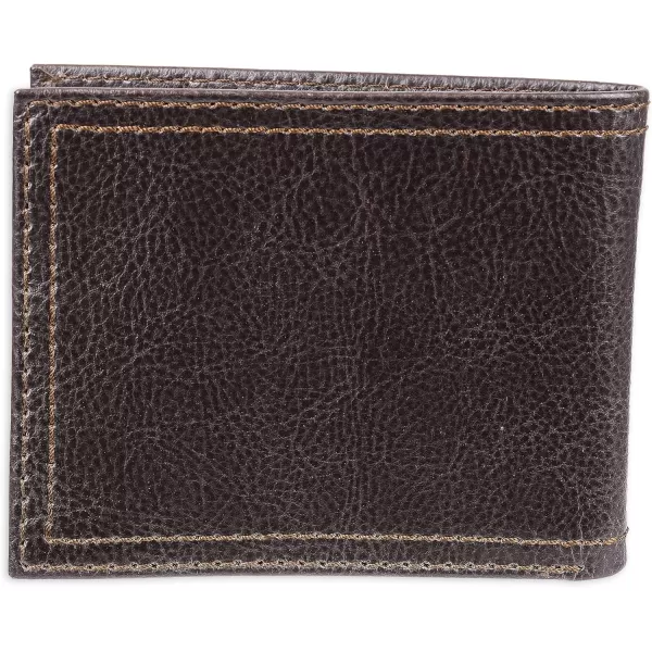 Columbia Mens RFID Passcase WalletBrown Leather