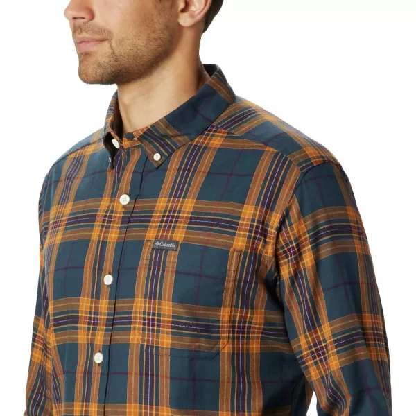 Columbia Mens Rapid Rivers Ii Long Sleeve ShirtGolden Yellow Traditional Plaid