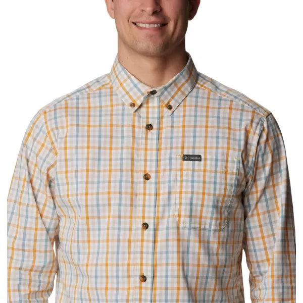 Columbia Mens Rapid Rivers Ii Long Sleeve ShirtRaw Honey Everyday Gingham