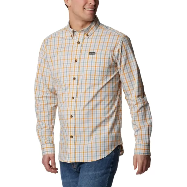 Columbia Mens Rapid Rivers Ii Long Sleeve ShirtRaw Honey Everyday Gingham