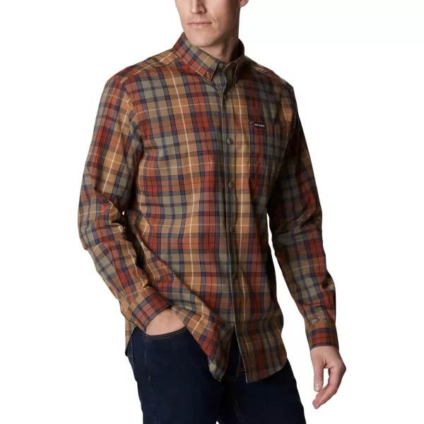 Columbia Mens Rapid Rivers Ii Long Sleeve ShirtStone Green Multi Plaid