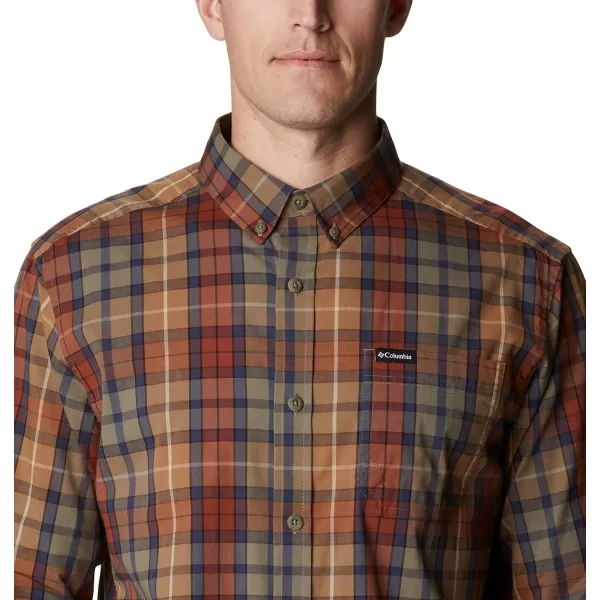 Columbia Mens Rapid Rivers Ii Long Sleeve ShirtStone Green Multi Plaid