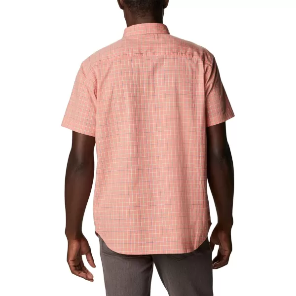 Columbia Mens Rapid Rivers Ii Short Sleeve ShirtCoral Reef Grid