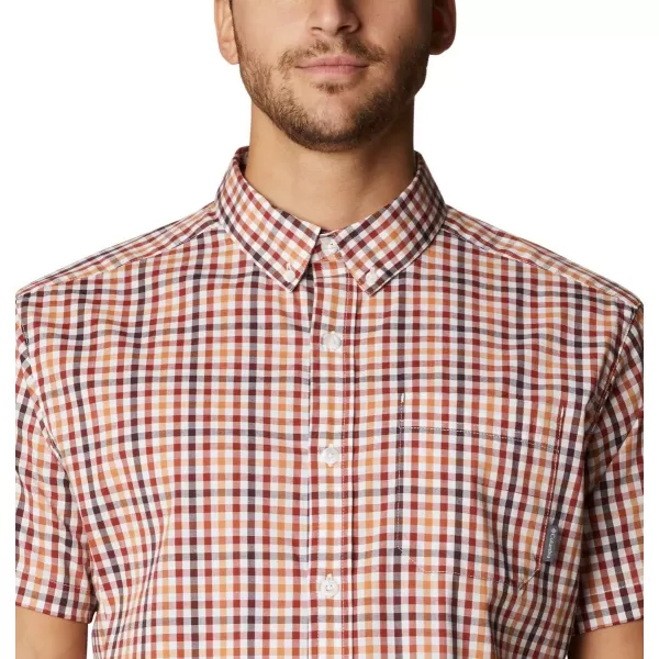 Columbia Mens Rapid Rivers Ii Short Sleeve ShirtDark Sienna Gingham