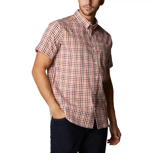 Columbia Mens Rapid Rivers Ii Short Sleeve ShirtDark Sienna Gingham