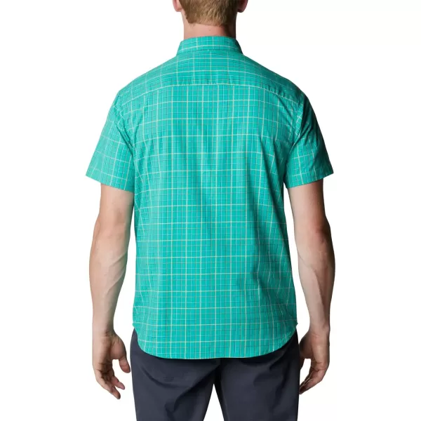 Columbia Mens Rapid Rivers Ii Short Sleeve ShirtElectric Turquoise Grid