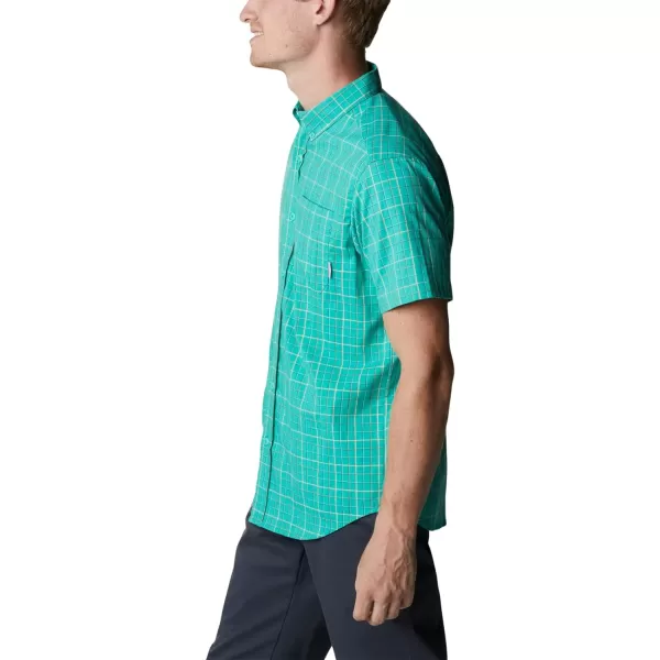 Columbia Mens Rapid Rivers Ii Short Sleeve ShirtElectric Turquoise Grid