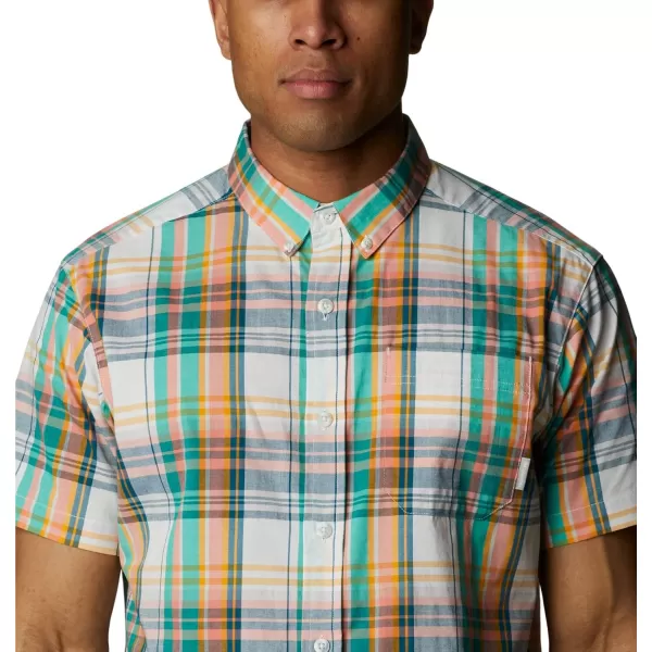 Columbia Mens Rapid Rivers Ii Short Sleeve ShirtElectric Turquoise Multi Madras