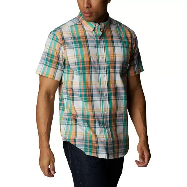 Columbia Mens Rapid Rivers Ii Short Sleeve ShirtElectric Turquoise Multi Madras