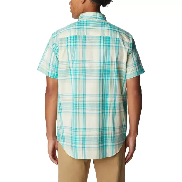 Columbia Mens Rapid Rivers Ii Short Sleeve ShirtIce Green Multi Plaid