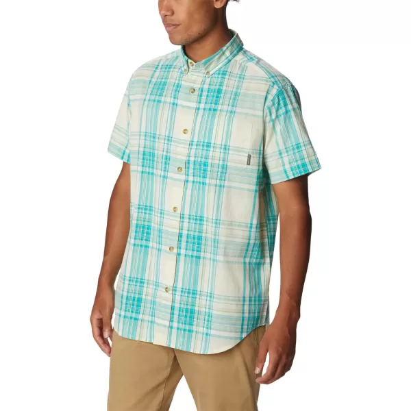 Columbia Mens Rapid Rivers Ii Short Sleeve ShirtIce Green Multi Plaid