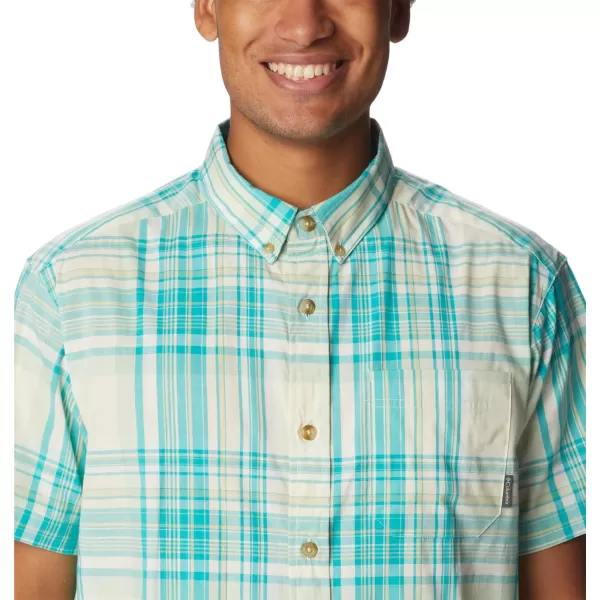 Columbia Mens Rapid Rivers Ii Short Sleeve ShirtIce Green Multi Plaid