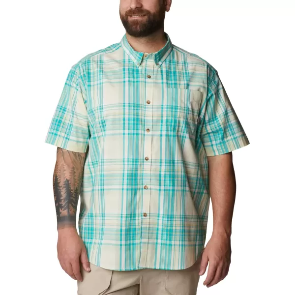 Columbia Mens Rapid Rivers Ii Short Sleeve ShirtIce Green Multi Plaid