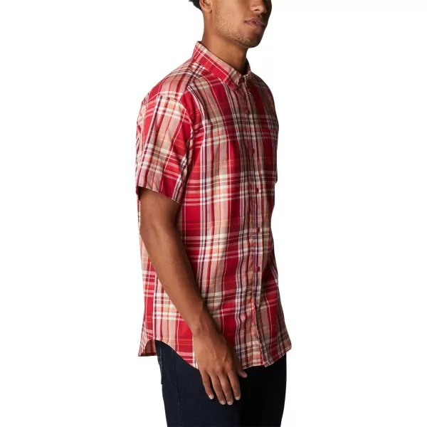 Columbia Mens Rapid Rivers Ii Short Sleeve ShirtMountain Red Multi Madras