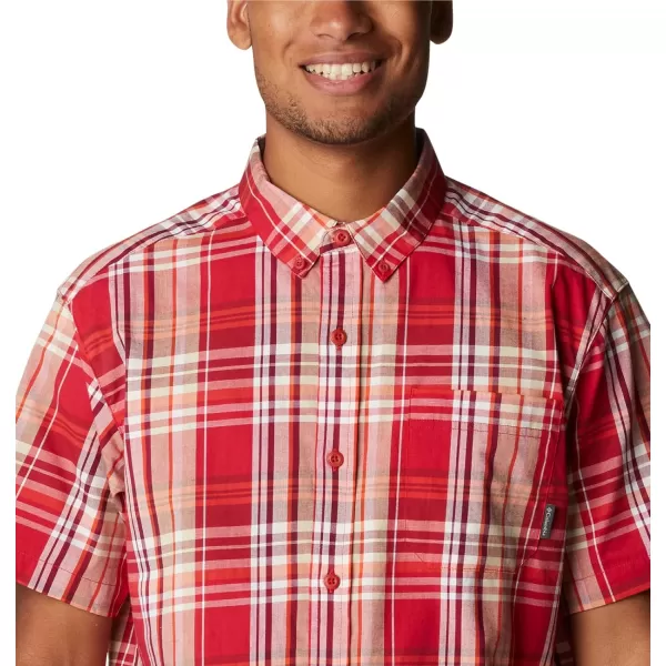 Columbia Mens Rapid Rivers Ii Short Sleeve ShirtMountain Red Multi Madras