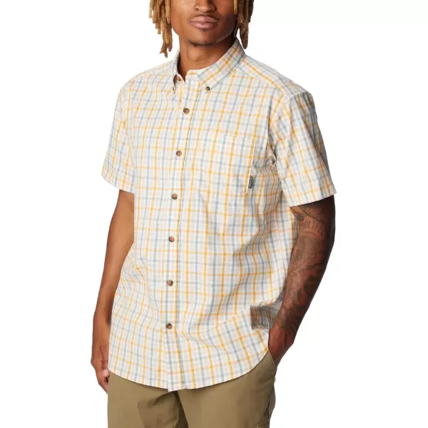 Columbia Mens Rapid Rivers Ii Short Sleeve ShirtRaw Honey Everyday Gingham