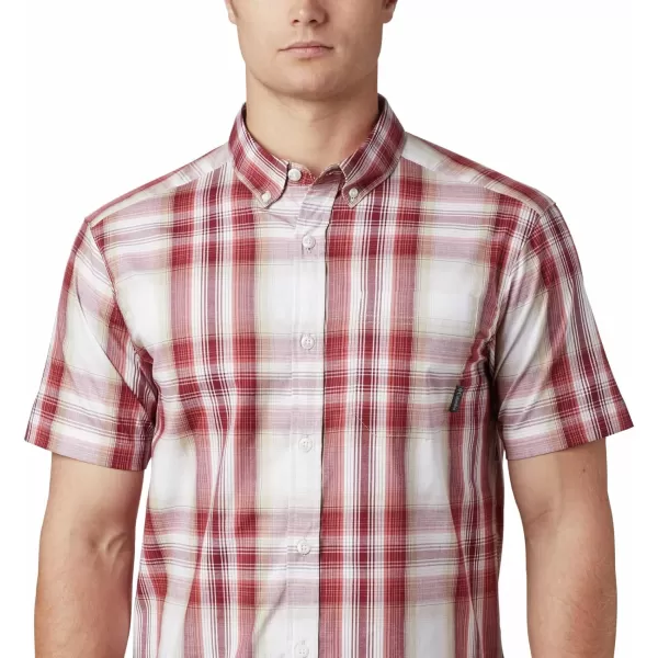 Columbia Mens Rapid Rivers Ii Short Sleeve ShirtRed Jasper Ombre Plaid