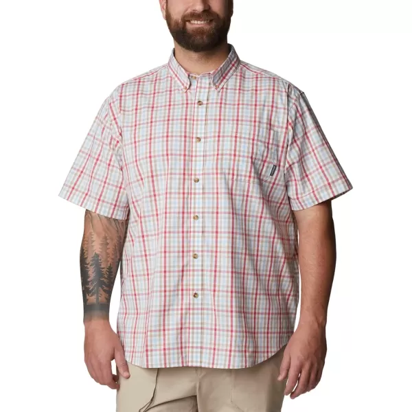 Columbia Mens Rapid Rivers Ii Short Sleeve ShirtSunset Red Multi Gingham