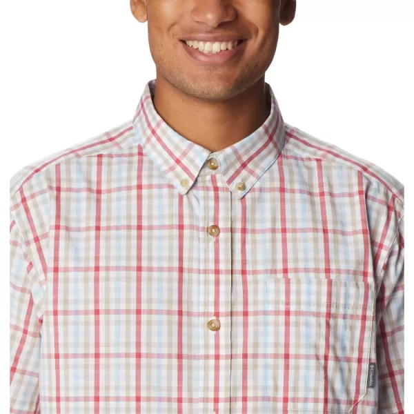 Columbia Mens Rapid Rivers Ii Short Sleeve ShirtSunset Red Multi Gingham