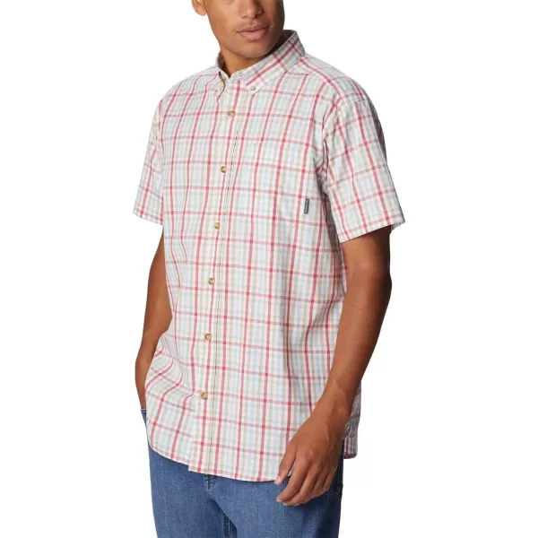 Columbia Mens Rapid Rivers Ii Short Sleeve ShirtSunset Red Multi Gingham